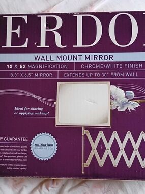 Jerdon Wall Mount Magnification Mirror Model J2020C NEW